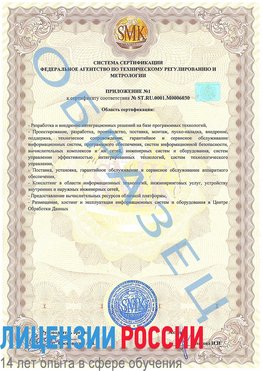 Образец сертификата соответствия (приложение) Муравленко Сертификат ISO 27001