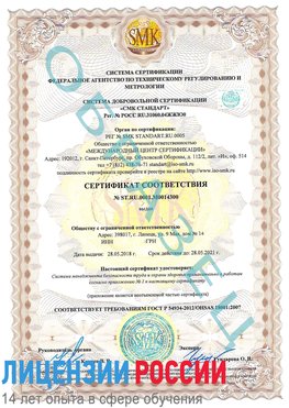 Образец сертификата соответствия Муравленко Сертификат OHSAS 18001